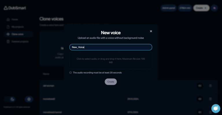 Dubsmart-Instant-Voice-Cloning